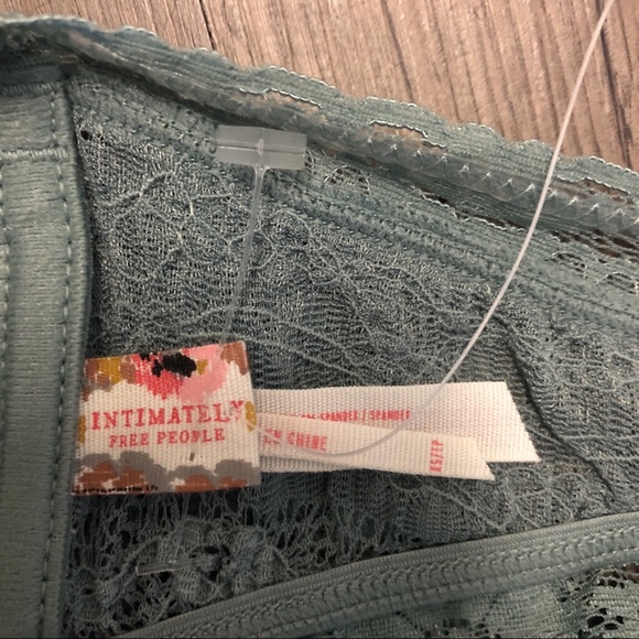 Free People Gray "Storm" Strapless Lace Bandeau - Picture 5 of 6